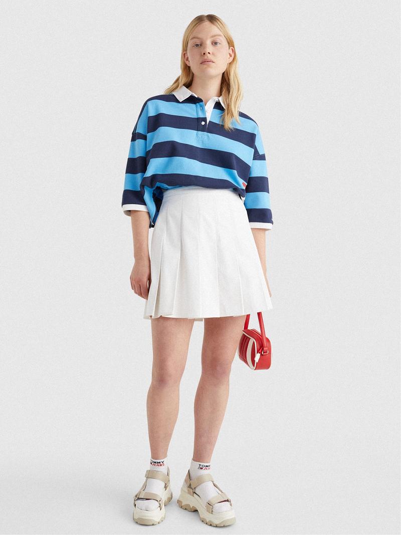 Női Tommy Hilfiger Pleated Tenisz Szoknya Fehér | HU 334JPQ